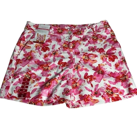 Isaac Mizrahi Pink Water Color Floral Print Size 14 - Picture 2 of 10